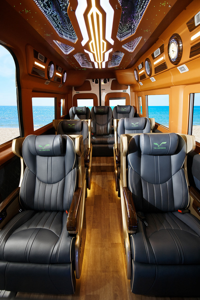Hãng xe VIE limousine trang bị ghế ngồi Boeing hiện đại, sang trọng